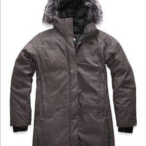 North face def down parka size small